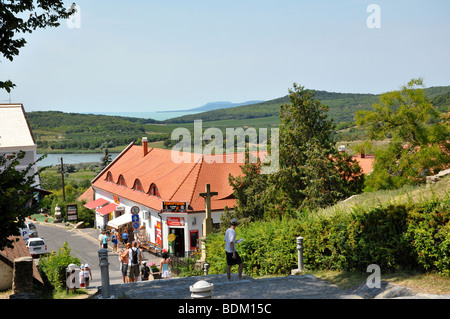 L'Europe orientale, la Hongrie, le lac Balaton Tihany, dans l'arrière-plan Banque D'Images