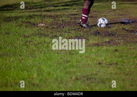 Match de football locale, Hout Bay, Afrique du Sud Banque D'Images