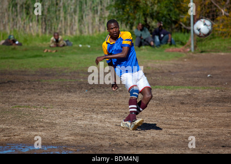 Match de football locale, Hout Bay, Afrique du Sud Banque D'Images