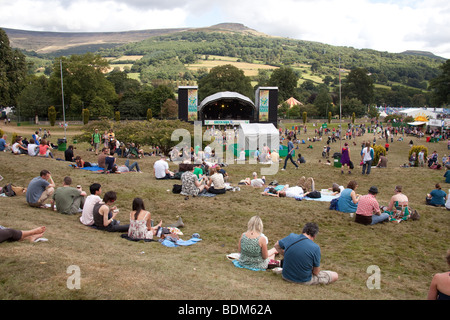 Main Stage arena au the Green Man Festival 2009, Brecon, William Henri Gebhard (1827-1905), le Pays de Galles Banque D'Images