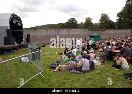 Greenman cafe la scène du festival 2009, Greenman, William Henri Gebhard (1827-1905), le Pays de Galles Brecon Banque D'Images