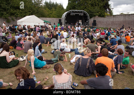 Greenman cafe la scène du festival 2009, Greenman, William Henri Gebhard (1827-1905), le Pays de Galles Brecon Banque D'Images