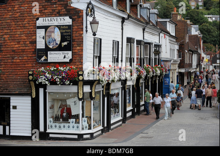 Brasserie Harveys shop dans Cliffe High Street East Sussex Lewes tourisme Banque D'Images