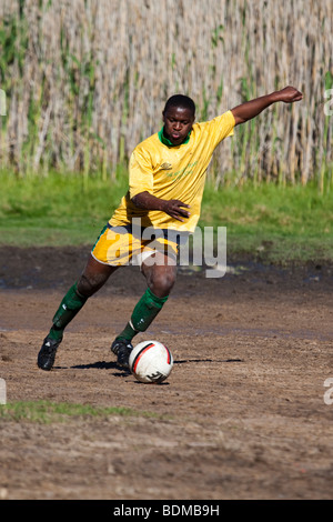 Match de football locale, Hout Bay, Afrique du Sud Banque D'Images