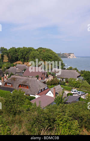 Village de pêcheurs, l'île de Ruegen Vitt, côte de la mer Baltique, l'Allemagne du Nord Banque D'Images