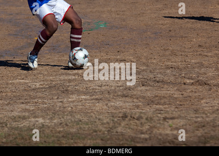 Match de football locale, Hout Bay, Afrique du Sud Banque D'Images