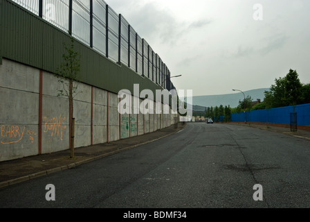 La PAIX ENTRE LES LIGNES DE BELFAST SHANKILL ROAD ET DE FALLS ROAD Banque D'Images