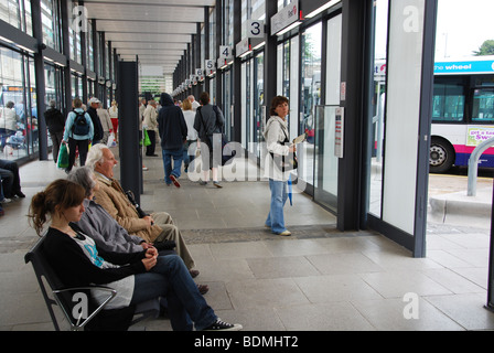 Terminal de Bus de baignoire town center Somerset UK Banque D'Images