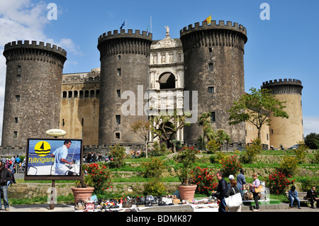 Le Castel Nuovo (nouveau château), Naples, Italie Banque D'Images