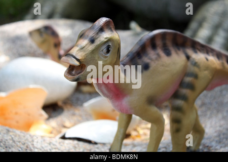 Corythosaurus, Parc Préhistorique Nowiny), Pologne, 2009, réplique taille réelle Banque D'Images