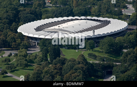 München, Blick vom Fernsehturm, Event-Arena im Olympiapark Banque D'Images