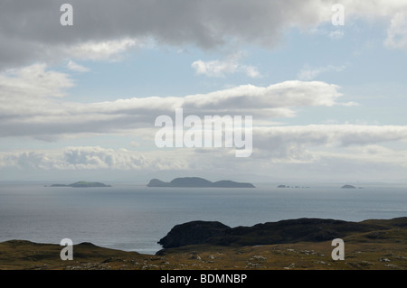 Îles Shiant de Beinn Bhreac, Isle Of Lewis, Scotland Banque D'Images