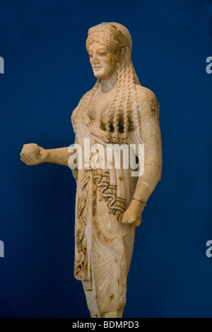 Akropolis-Museum Korenfigur, Athènes, Banque D'Images