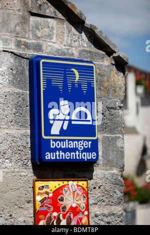 Signe pour boulanger boulangerie authentique à Bourdeilles, France Banque D'Images