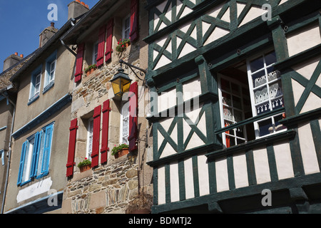Maison à colombages médiévaux à Tréguier, Bretagne, France Banque D'Images