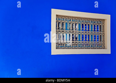 Jardins Majorelle de Marrakech et l'accueil de Yves St Laurent avant sa mort en 2008 Banque D'Images