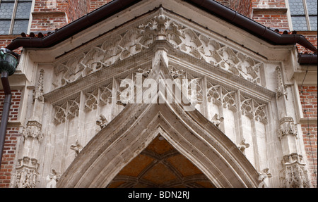 Landshut, Stifts- und église paroissiale Saint Martin, Südwest-Portal Banque D'Images