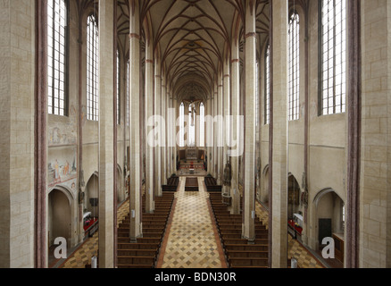 Landshut, Stifts- und église paroissiale Saint Martin, Blick von der Orgelempore nach Osten Banque D'Images