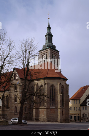 Königsberg in Bayern, 'Die evang.-Luth. 1397-1446 Marienkirche. Kirche mit Chor von Südosten Banque D'Images