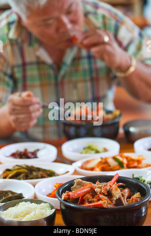 Ragoût de crabe Jiggae à une nourriture coréenne dans un restaurant à Séoul en Corée du Sud Banque D'Images