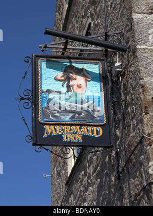 Le Mermaid Inn dans la ville de Hugh à St Mary,s, Îles Scilly. Banque D'Images