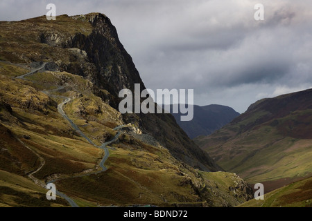 Fonctionnement de Honister Mine d'ardoise sur le côté de la grande falaise Honister Pass, Lake District, England, UK. Banque D'Images