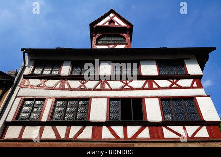 Façade à pans de bois de Albrecht Duerer House, Nuremberg, Middle Franconia, Bavaria, Germany, Europe Banque D'Images