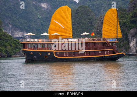 La baie d'Halong, Vietnam, Asie Banque D'Images