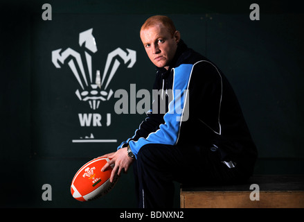 Les CARDIFF BLUES ET AU PAYS DE GALLES RUGBY UNION FLANKER MARTYN WILLIAMS 2008 Banque D'Images