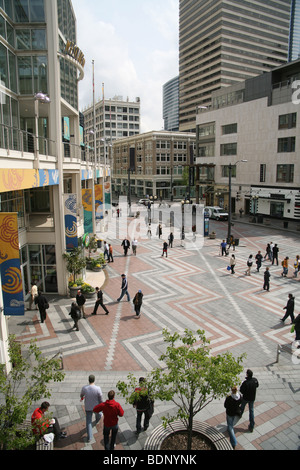 Westlake Center à Seattle, Washington. Banque D'Images