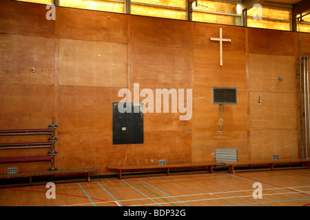 Avril 2008 - Old School Gym, passé son meilleur prêt pour la rénovation. Banque D'Images