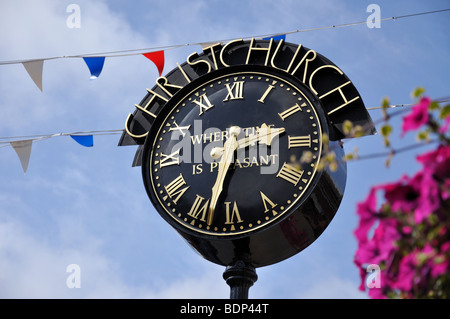 Tour de l'horloge, High Street, Christchurch, Dorset, Angleterre, Royaume-Uni Banque D'Images