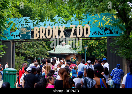 Entrée du Zoo Bonx à New York Banque D'Images