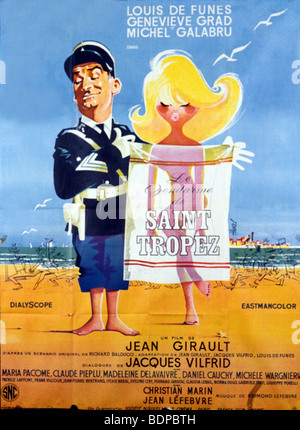 Le gendarme de Saint-Tropez Année : 1964 Réalisateur : Jean Girault Film poster Banque D'Images
