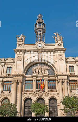 La Poste et bureau de télégraphe, Valencia Banque D'Images