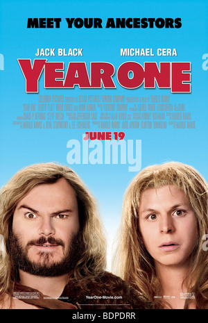 Une année : 2009 USA Directeur : Harold Ramis Jack Black, Michael Cera affiche américaine Banque D'Images