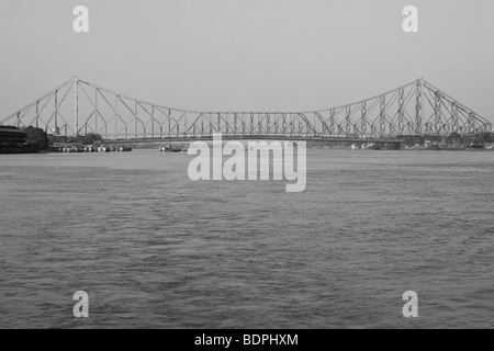 Howrah Bridge de Calcutta, Inde Banque D'Images