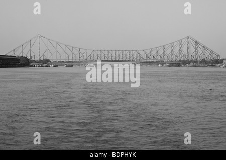 Howrah Bridge de Calcutta, Inde Banque D'Images