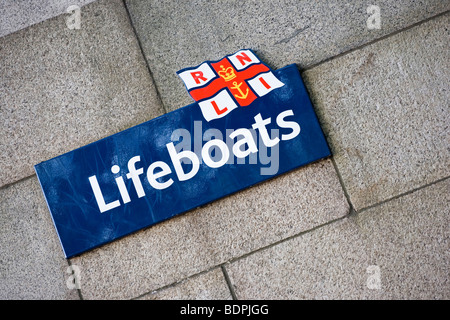 Royal National Lifeboat Institute sign Banque D'Images