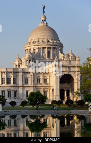 Victoria Memorial dans le Maidan à Calcutta Inde Banque D'Images