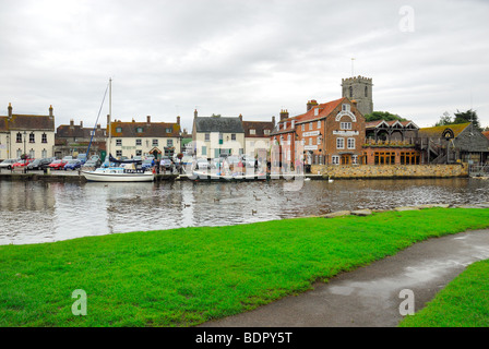 Au quai de la rivière Frome Wareham Dorset Banque D'Images