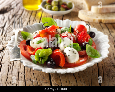 Mozerella Buffalo salade de tomates et Banque D'Images