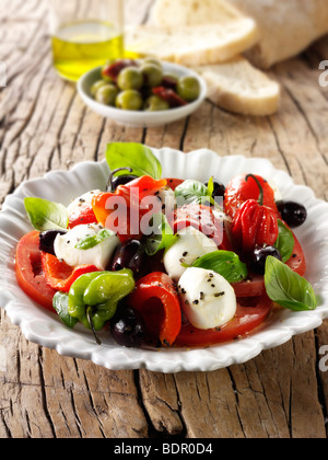 Mozerella Buffalo salade de tomates et Banque D'Images