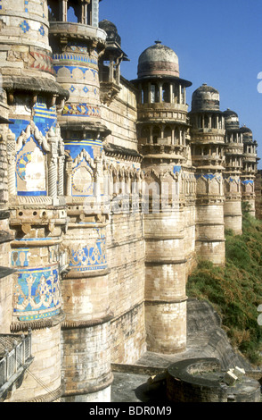 MAN SINGH, historique,FORT ET PALACE est un célèbre et populaire,beaucoup visité SITE TOURISTIQUE À GWALIOR, Madhya Pradesh, Inde Banque D'Images