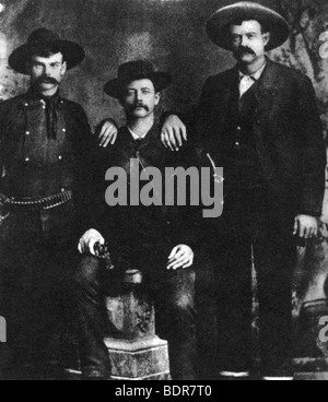 Une photographie litigieuse du train et de bandes de brigands Sam Bass, c1877-1878 (1954). Artiste : Inconnu Banque D'Images