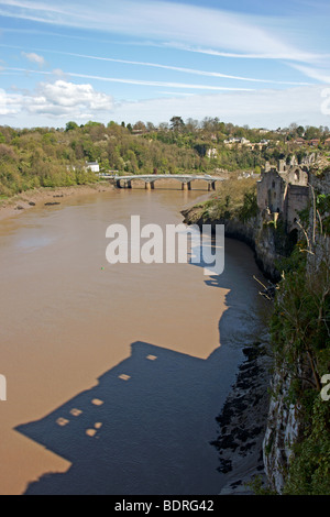 Le Château de Chepstow dans Monmouthshire au Pays de Galles Banque D'Images