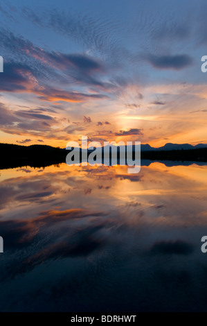 Abendstimmung une einem voir, jaemtland, Schweden, soir à un lac à l'humeur, la Suède Banque D'Images