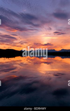 Abendstimmung une einem voir, jaemtland, Schweden, soir à un lac à l'humeur, la Suède Banque D'Images