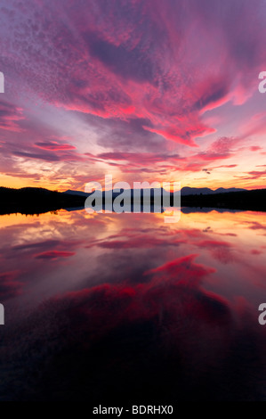 Abendstimmung une einem voir, jaemtland, Schweden, soir à un lac à l'humeur, la Suède Banque D'Images