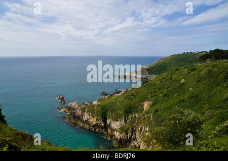 Dh Moulin Huet Bay St Martin Guernsey côte Sud Côte de parcelle Banque D'Images